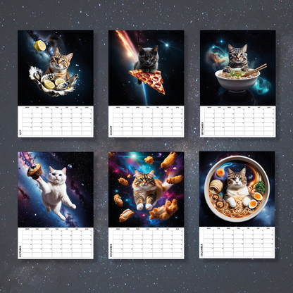 Cats and Food in Space 2025 Calendar – A Space Journey for Cat and Food Lovers!